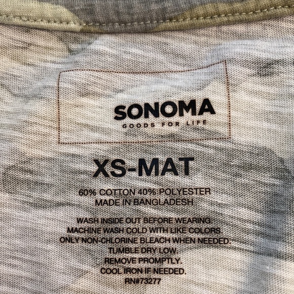 Sonoma Camo tee maternity xs - Picture 5 of 5